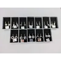STERLING SILVER PLATED EARRINGS 925 MIX