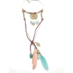 LONG PENDULUM FEATHER FRINGED NECKLACEphoto1