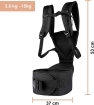 Mochila Portabebes Ergonómica con Asiento para Recién Nacidos y Niños hasta 20kg | 4en1 Transpirablephoto1