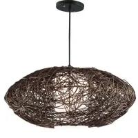 PENDENTE RATTAN COLORE MARRON DIAMETRO 60 CM IMBALLATO IN SCATOLA UNITA   24-UNITS X PALET EUR 120X8