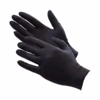 Black Nitrile Powder Free Gloves