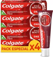 Colgate Max White One Pasta de Dientes Blanqueadora, Pack 4 Unidades x 75ml,