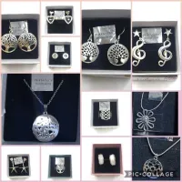 SCHMUCK ÜBERZOGEN UND ÜBERZOGEN MIT STERLING SILBER 925 MIX SET