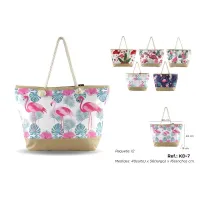 BORSA DA SPIAGGIA MIX FLAMINGO