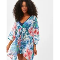 ROBE DE PLAGE CAFTAN EN SOIE