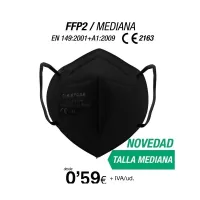 MASCARILLAS FFP2 NR NEGRAS