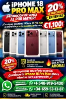 PROMOCIÓN DE VENTA DEL iPHONE 18 PRO MAX Y PAGO A PLAZOS