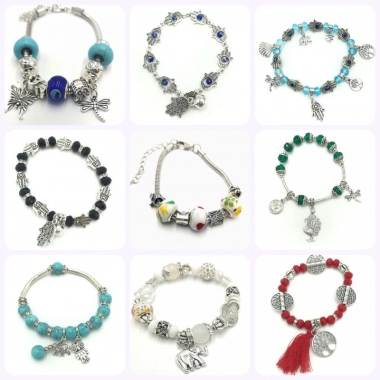 LOTE PULSERAS ESTILO PANDORA CRISTAL STONEphoto1