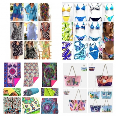 Pareo bikini bolsos playa vestido lote surtido nuevo stockphoto1