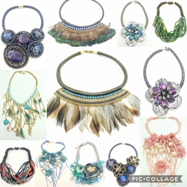LOTE DE COLLARES ÉTNICOS BOHOphoto1