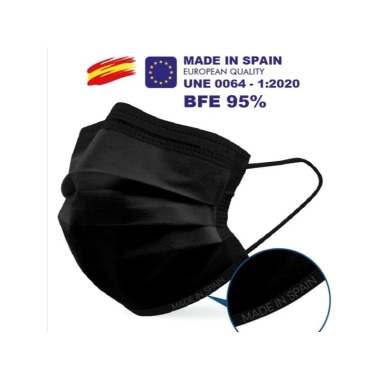 BLACK SURGICAL MASKphoto1