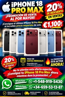 PROMOCIÓN DE VENTA DEL iPHONE 18 PRO MAX Y PAGO A PLAZOSphoto1