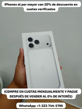 Comienza tu negocio de iPhones ahora con cuotas mensuales y paga al finalizar la compra.photo1