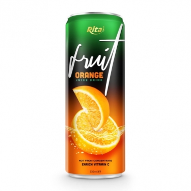 Natural Fruit Juice Brands Orange Juice Drink in can 330ml | private label juice manufacturersphoto1