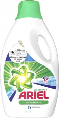 Ariel Liquid Detergent, Liquid Detergent, 50 Washes, Universal Radiant Pure (2.75 L)photo1