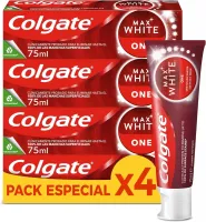 Colgate Max White One aufhellende Zahnpasta, Packung mit 4 Einheiten x 75 ml,