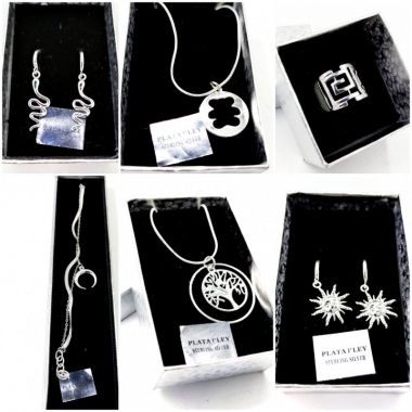 NECKLACES, EARRINGS, RINGS, BRACELETS, PLATED SILVER 925 ASSORTED LOTphoto1