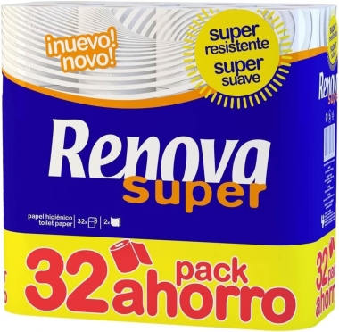 Renova Super White Toilettenpapier %u2013 32 Papierrollenphoto1